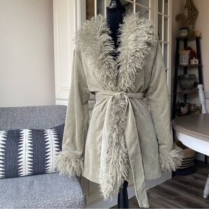 Penny Lane Corduroy Faux Fur Jacket